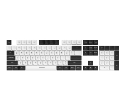 Klawiatura REDRAGON PBT Doubleshot keycaps (biało-czarne) A132 WB